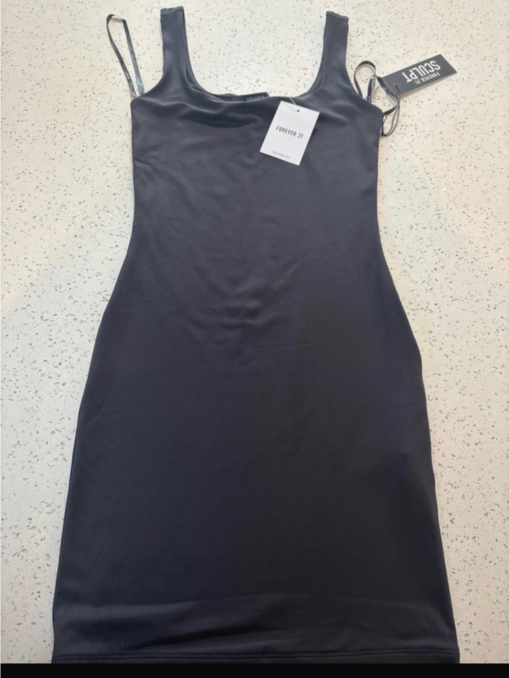 Forever 21 Black Tank Bodycon Mini Dress